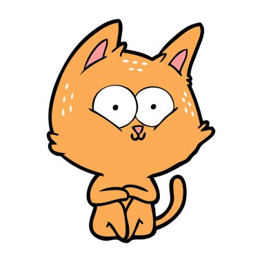 Çizgi film kedisinin vektör çizimi