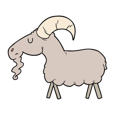 Çizgi film Keçisinin Vektör İllüstrasyonu