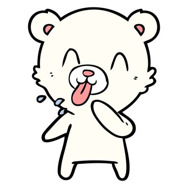 dilini kaba karikatür kutup ayısı