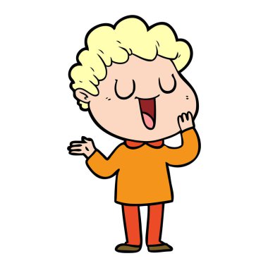 vektör çizim karikatür adam gülen