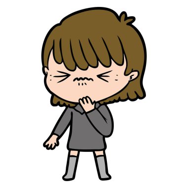 bir hata pişman çizgi film kız