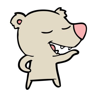 Çizgi film ayısının vektör çizimi