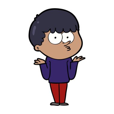 vektör çizim karikatür meraklı çocuk