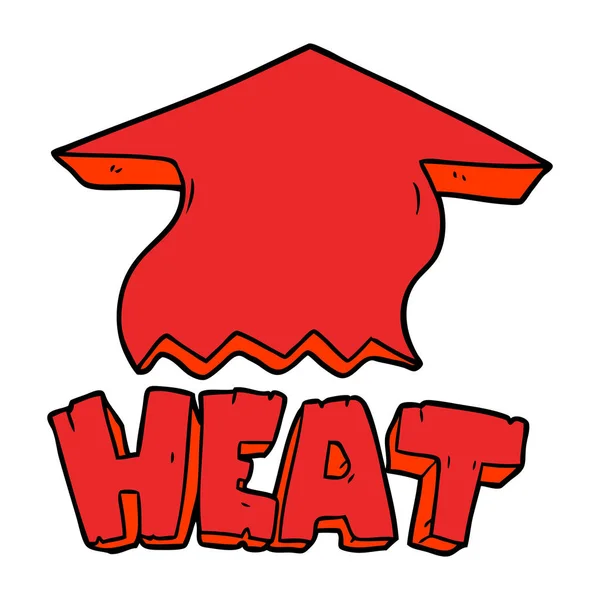 Εικονογράφηση Διάνυσμα Καρτούν Θερμότητας Σύμβολο — Διανυσματικό Αρχείο