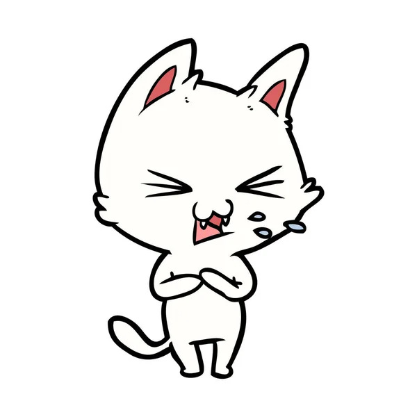 Cute angry cat sitting cartoon vector icon illustration 9366450 Vector Art  at Vecteezy
