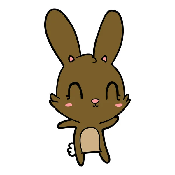 Vector Ilustración Lindo Conejo Dibujos Animados — Vector de stock