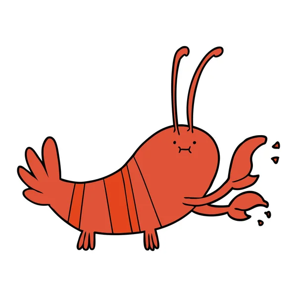 Illustration Vectorielle Homard Dessin Animé — Image vectorielle