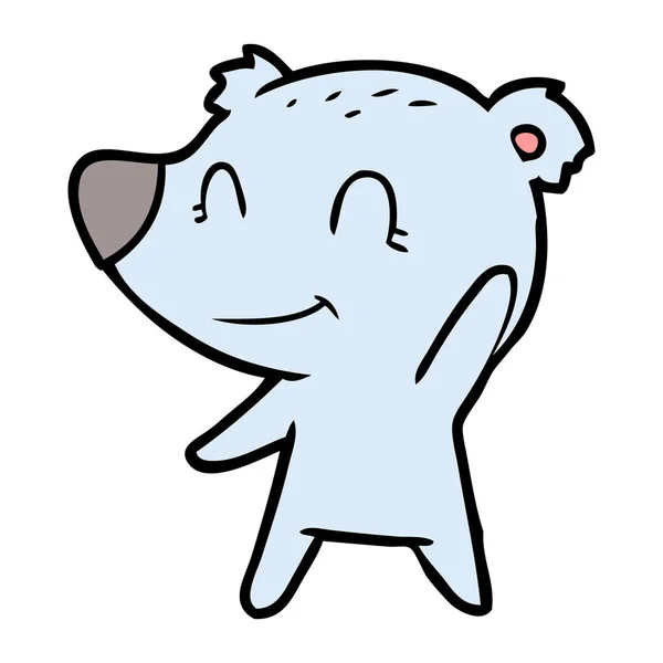 やさしいクマ漫画のベクトル イラスト — ストックベクタ