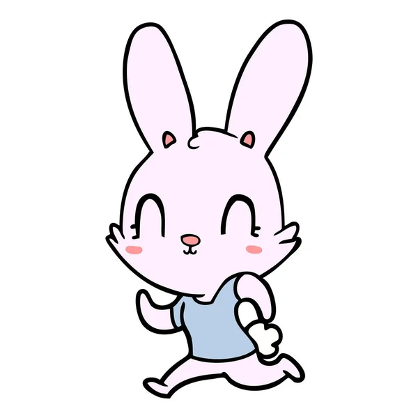 Vektor Illustration Von Niedlichen Cartoon Kaninchen — Stockvektor