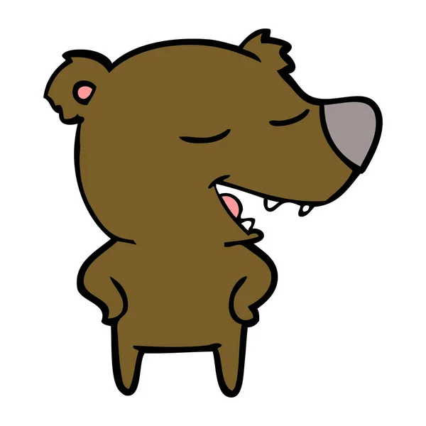 Vector Illustration Cartoon Bear — Stock Vector