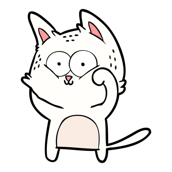 Cartoon Cat Being Cute — Stock Vector