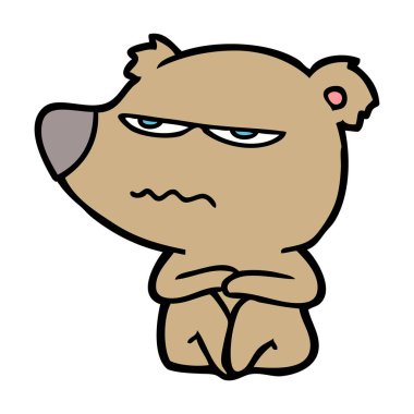 kızgın ayı karikatür vektör çizim