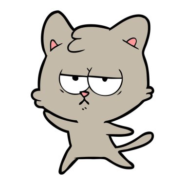 Çizgi film kedisinin vektör çizimi