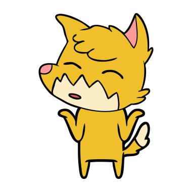 Çizgi film tilkisinin vektör çizimi