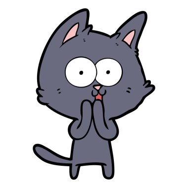 komik karikatür kedi vektör çizim