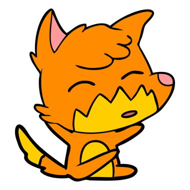 Çizgi film tilkisinin vektör çizimi