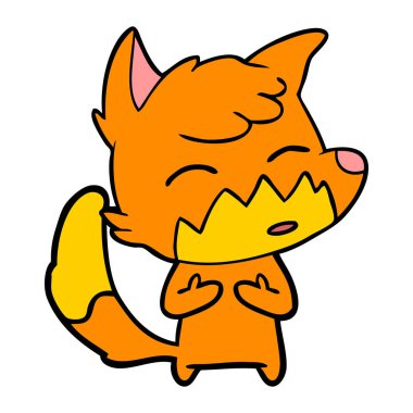 Çizgi film tilkisinin vektör çizimi