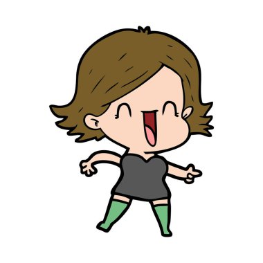 vektör çizim karikatür komik kadın