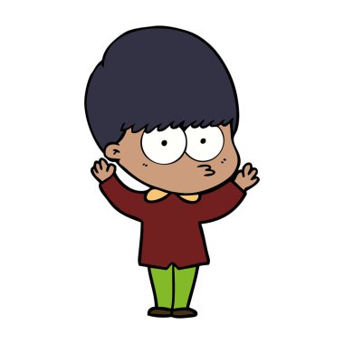 gergin çizgi film çocuk vektör çizim