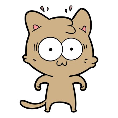 Çizgi film kedisinin vektör çizimi