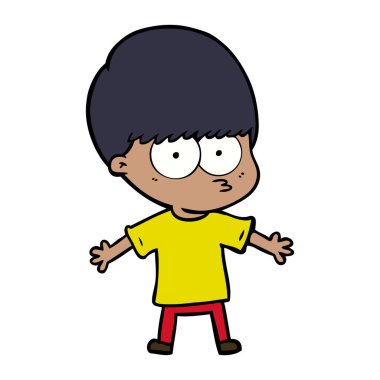 gergin çizgi film çocuk vektör çizim