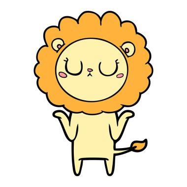 Çizgi film aslanının vektör çizimi