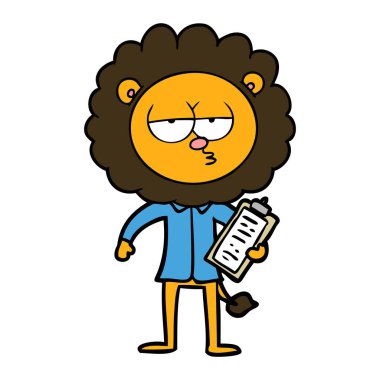 karikatür sıkılmış aslan Yöneticisi