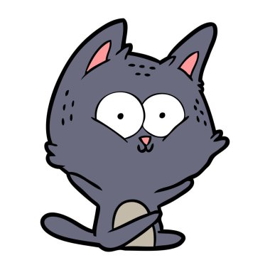 Çizgi film kedisinin vektör çizimi