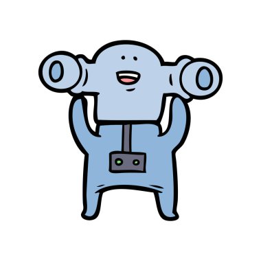 sallayarak dostu karikatür uzaylı