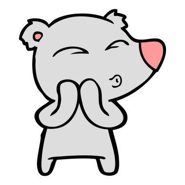 Çizgi film ayısının vektör çizimi