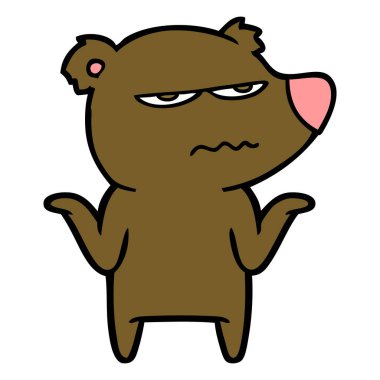 kızgın ayı karikatür vektör çizim