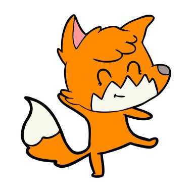vektör çizim karikatür dostu Fox