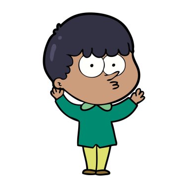 vektör çizim karikatür meraklı çocuk