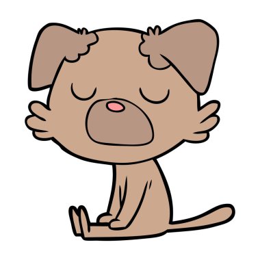 Çizgi film köpeğinin vektör çizimi