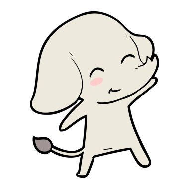 Çizgi film filinin vektör illüstrasyonu