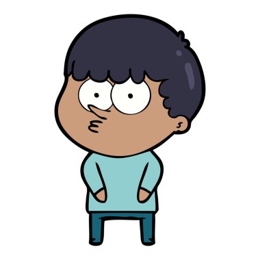 vektör çizim karikatür meraklı çocuk