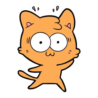 Çizgi film kedisinin vektör çizimi