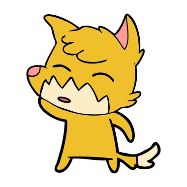 Çizgi film tilkisinin vektör çizimi