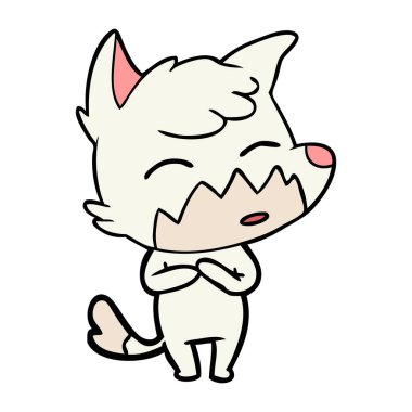 Çizgi film tilkisinin vektör çizimi