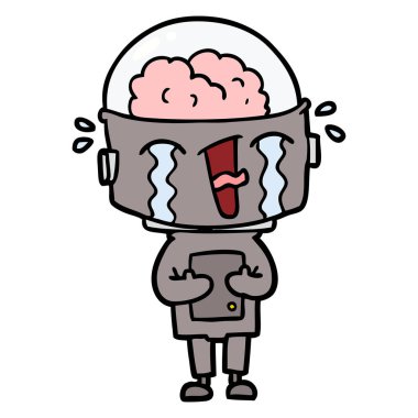 Çizgi film robotunun vektör çizimi