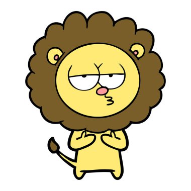 Çizgi film aslanının vektör çizimi