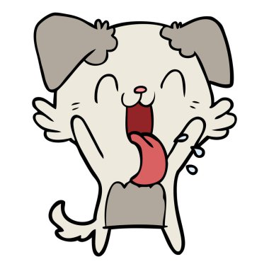 köpek sallayarak nefes nefese çizgi film