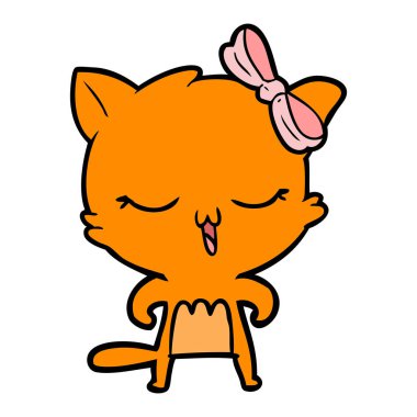 kafa yay ile karikatür kedi