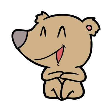 Çizgi film ayısının vektör çizimi