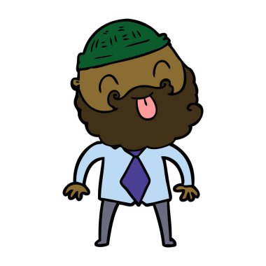 şapka ve gömlek ile sakallı