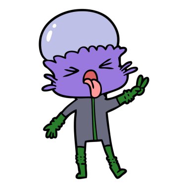 Çizgi film uzaylılarının vektör çizimi