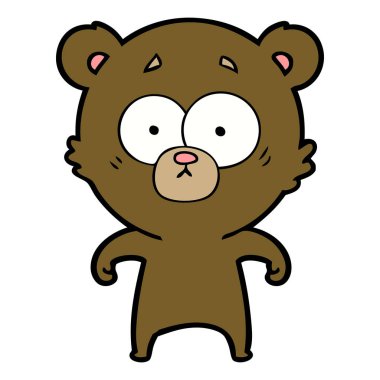 vektör çizim karikatür sürpriz ayı