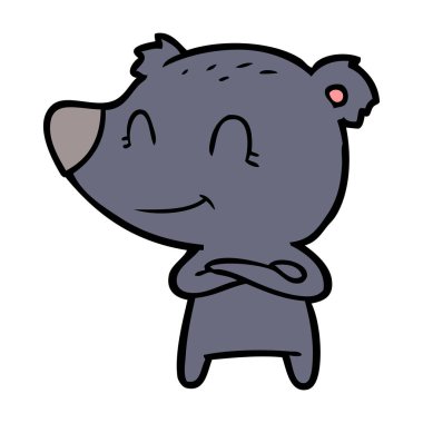 Çizgi film ayısının vektör çizimi