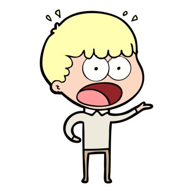 vektör çizim karikatür dostum şok