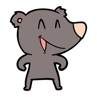 Çizgi film ayısının vektör çizimi